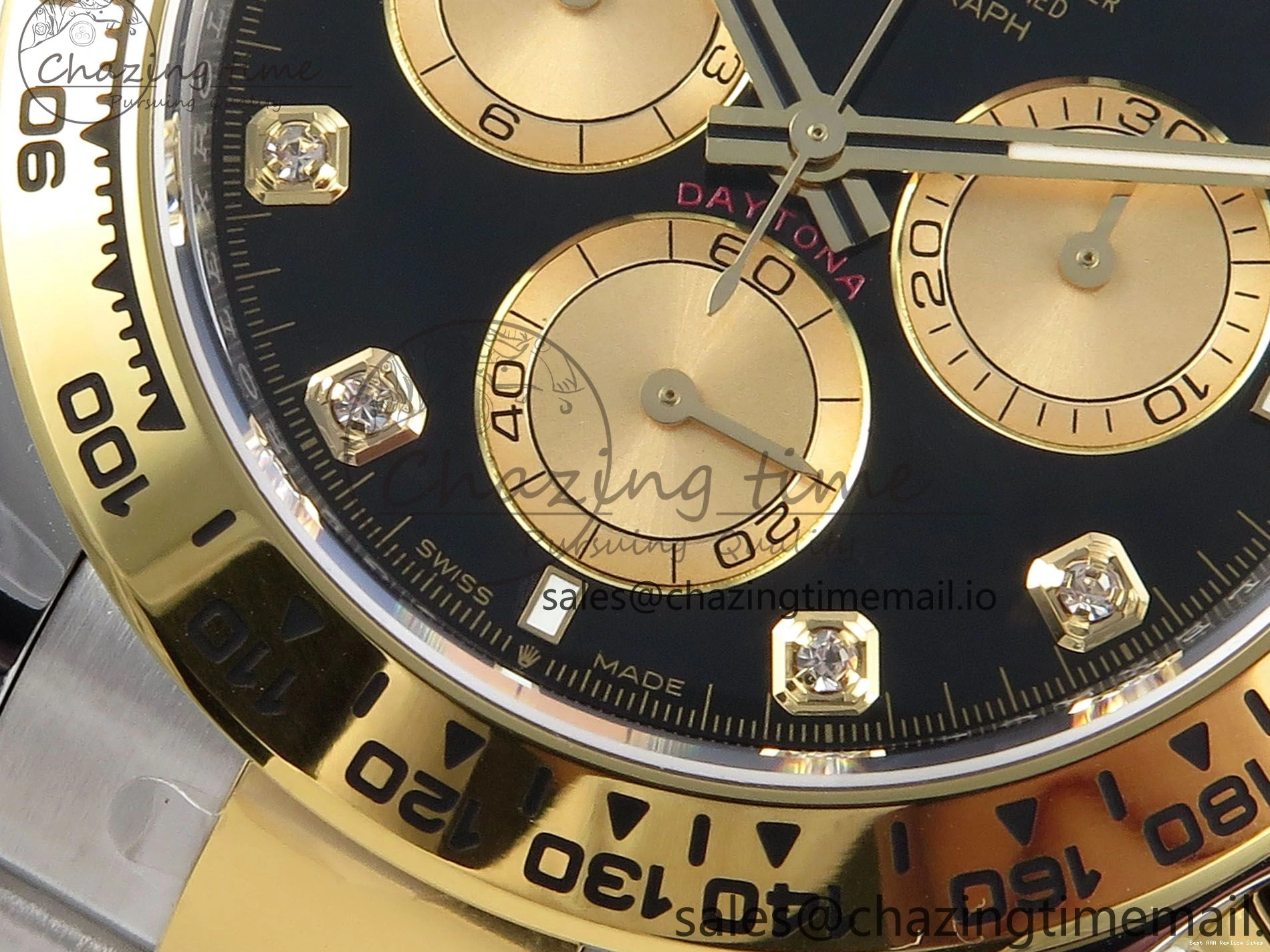 Best AAA Replica Sites Daytona SS YG 126503 on Dial FastDry Edition 736 Best Braclet YG Black 1:1 SH APSF 1228